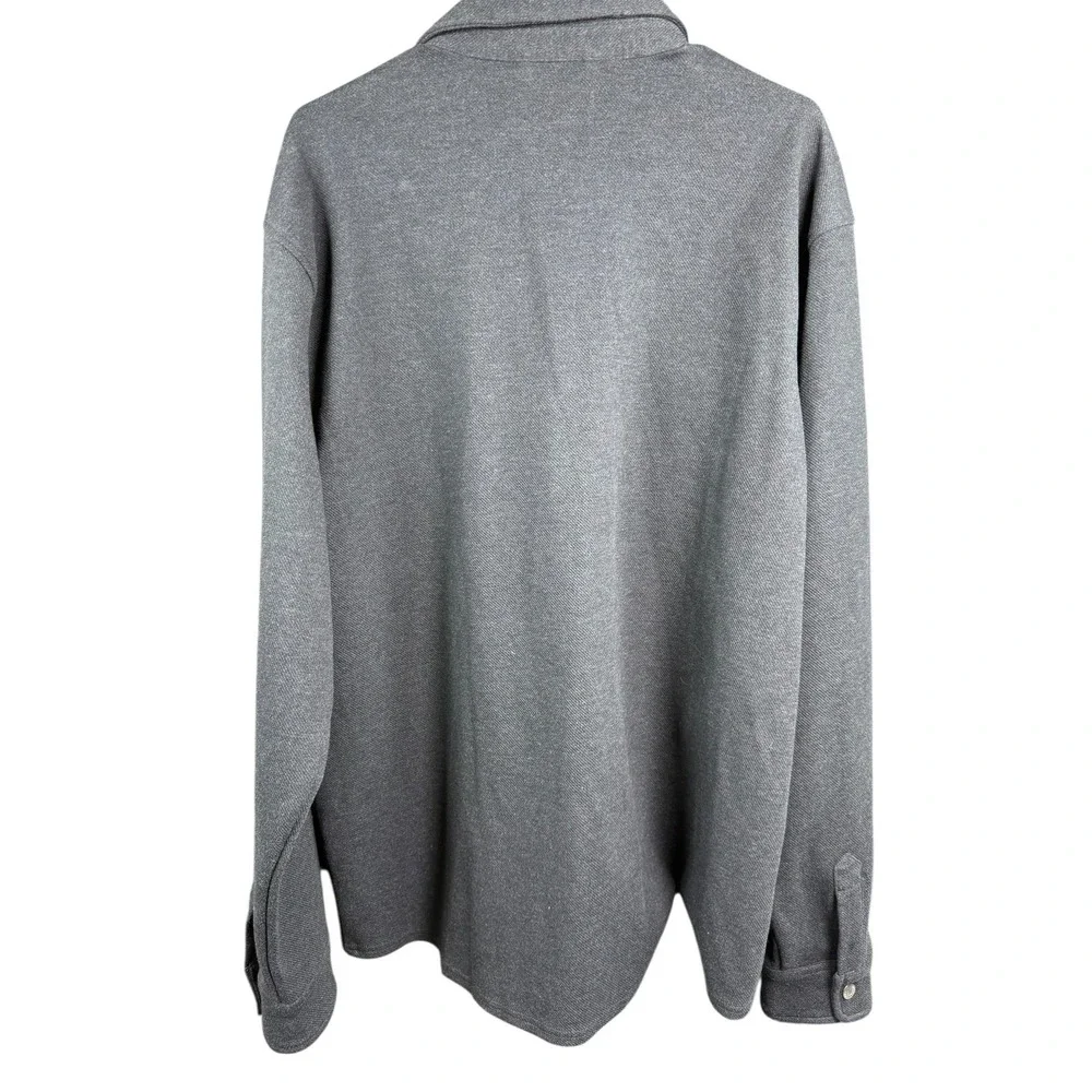 Linksoul Jacket Mens XL Gray Shirt Jacket Snap Front Overshirt - Picture 6 of 7